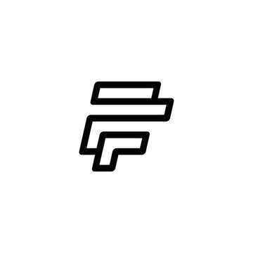 f ff initial logo design vector template