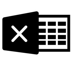 logo XLS file icon on white background. excel file sign. flat style.