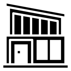 MODERN HOUSE glyph icon,linear,outline,graphic,illustration