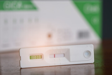 covid-19 negative test result with antigen rapid test kit (ATK), The test showed a negative result