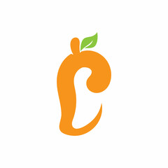 Obraz premium mango fruite logo image style of nature icon design