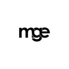 mge letter original monogram logo design