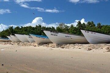 View of Icacos beach. The southernmost point of Trinidad and Tobago.
