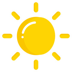 SUN flat icon,linear,outline,graphic,illustration