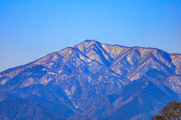 mountains in the snow