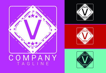 V letter new logo and icon design