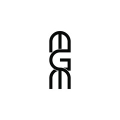 mgm letter original monogram logo design