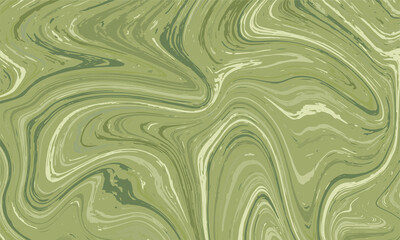 Abstract horizontal marble background. Green vector liquid texture
