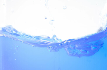 water, close-up of water splashes, white background