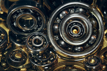 Ball bearing. Motor oil. Lubricating oil.