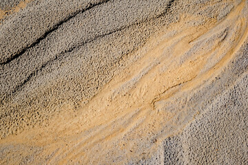 Abstract color sand texture at kaolin mine