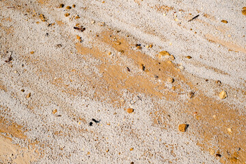 Abstract color sand texture at kaolin mine