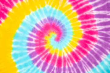 tie dye rainbow spiral background - obrazy, fototapety, plakaty