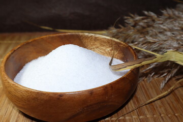 Trilon B - disodium salt in a wooden plate. 2Na-EDTA, 4Na-EDTA