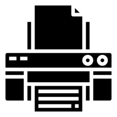 PRINTER glyph icon,linear,outline,graphic,illustration