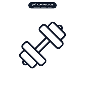 barbel icon symbol template for graphic and web design collection logo vector illustration