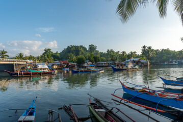 Obraz premium View and landscape of Mindanao Region, The Philippines, Lanuza area and Cortez.