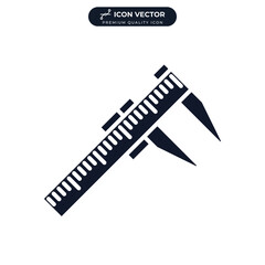 Vernier caliper icon symbol template for graphic and web design collection logo vector illustration
