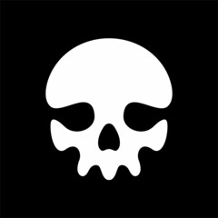 Scary Skull Skeleton Horror logo design