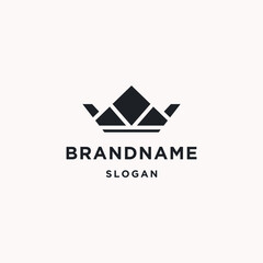Obraz premium Crown logo icon flat design template