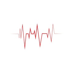 Pulse line ilustration vector template