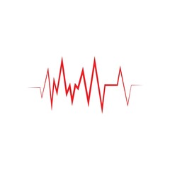 Pulse line ilustration vector template