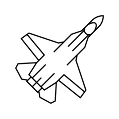 airplane army fly plane line icon vector illustration