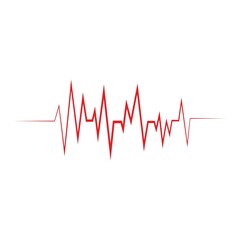 Pulse line ilustration vector template