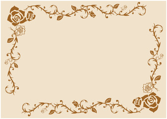 薔薇　飾り　フレーム