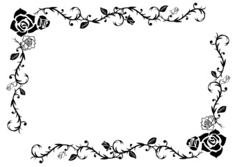薔薇　飾り　フレーム