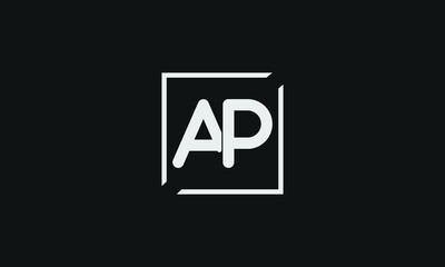 Alphabet letter icon logo AP