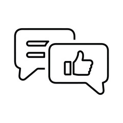 Chat, comment, feedback line icon. Outline vector.