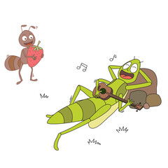 a lazy grasshopper and a dilligent ant
