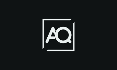 Alphabet letter icon logo AQ