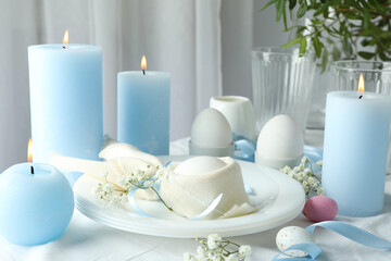 Concept of tasty Easter food, close up