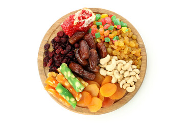 Ramadan Kareem food isolated on white background