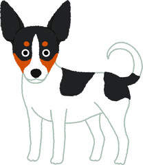 ラットテリアの犬イラスト