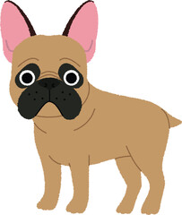 フレンチブルドッグの犬イラスト