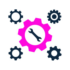 Configuration, gear, settings icon. vector design.