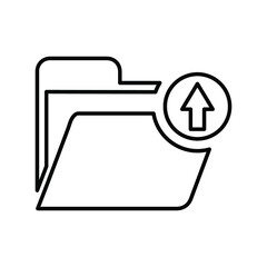 Obraz premium File, upload line icon. Outline vector.