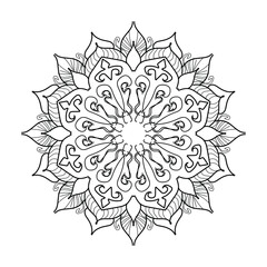 Hand drawn mandala. decoration in ethnic oriental  doodle ornament.