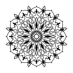 Hand drawn mandala. decoration in ethnic oriental  doodle ornament.