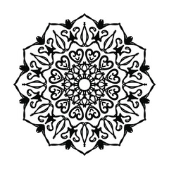 Hand drawn mandala. decoration in ethnic oriental  doodle ornament.