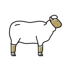 wool sheep color icon vector illustration