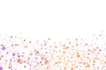 Molecules on gray background. Used for design healthcare, science and medicine background. DNA strand. Molecular structures