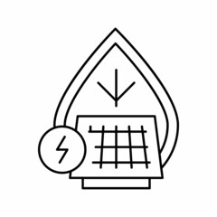 energy saving line icon vector illustration