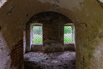 Fototapeta premium the interior of an abandoned temple