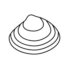 Fototapeta na wymiar surf clam line icon vector illustration