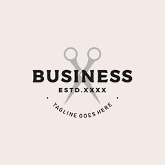 Vintage Barbershop logo design vector illustration