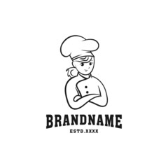Chef logo design vector illustration